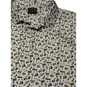 Fore Fathers Men's XXL Polo Shirt Golf Performance AOP Geometric Delco Football